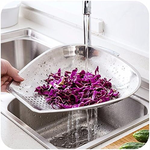 LOSTRYY Stainless steel tray fruit plate atmospheric dry fruit pots simple atmosphere large drain large fruit pots