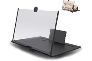 Screen Magnifier for Smartphone, 3D HD Mobile Phone Screen Amplifier, with Foldable Stand, Anti-Blue Ray Eye Protection, Suit