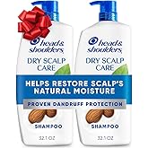 Head & Shoulders Anti-Dandruff Shampoo with 1% Pyrithione Zinc, Dry Scalp Care Shampoo Twin Pack, and Almond Oil for Itch and Dryness Relief, 32.1 fl oz Each