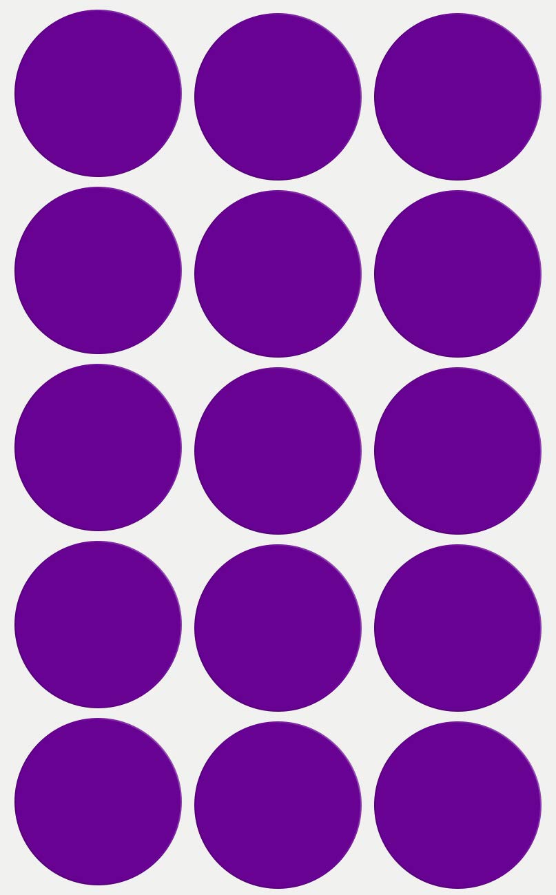 Royal Green Round Sticker Dots in Purple 30mm - 750 Pack