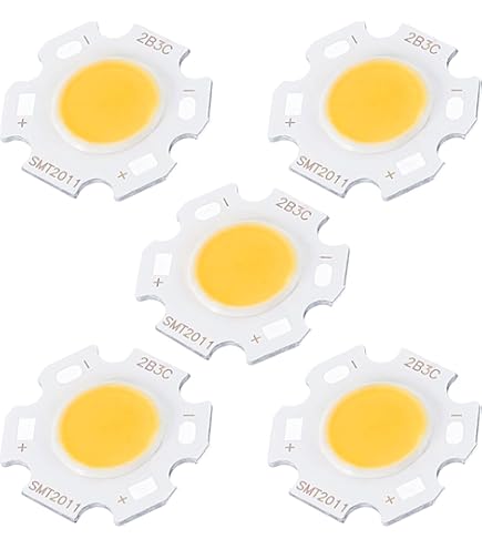Chip LED COB Super Brillante Aexit - 7W, 20mm, Luz Blanca Cálida 3000K, Voltaje 21-24V