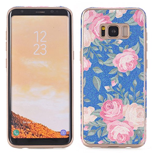 Galaxy-S8-Plus-CaseTechCode-Flower-Pattern-Soft-Cover-Shell-Phone-Skin-Super-Slim-Screen-Protective-Smart-Case-for-Samsung-Galaxy-S8-Plus-2017-Release