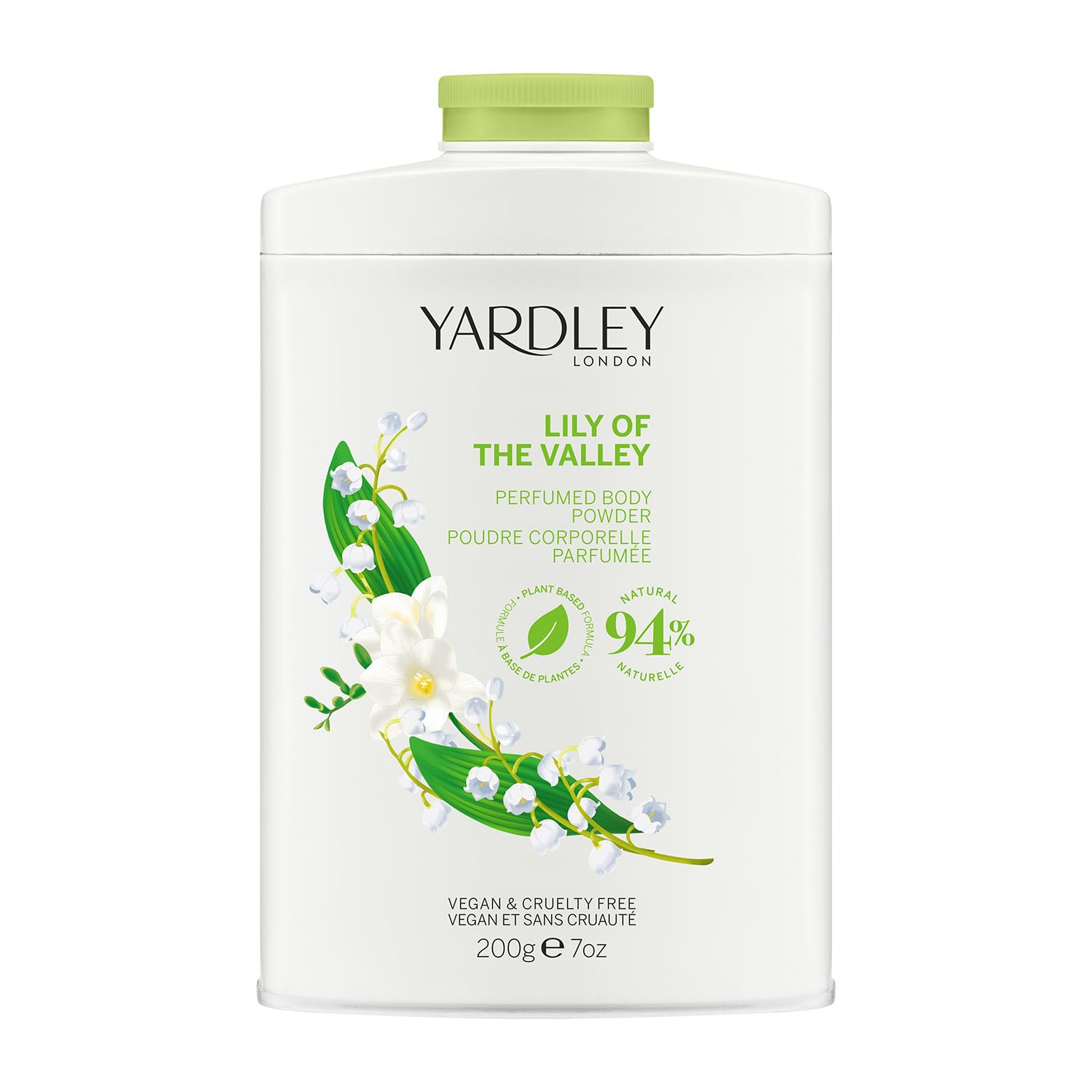 Yardley Lily of The Valley Perfumed Body Powder, Lily of The Valley Dusting Powder 200g
