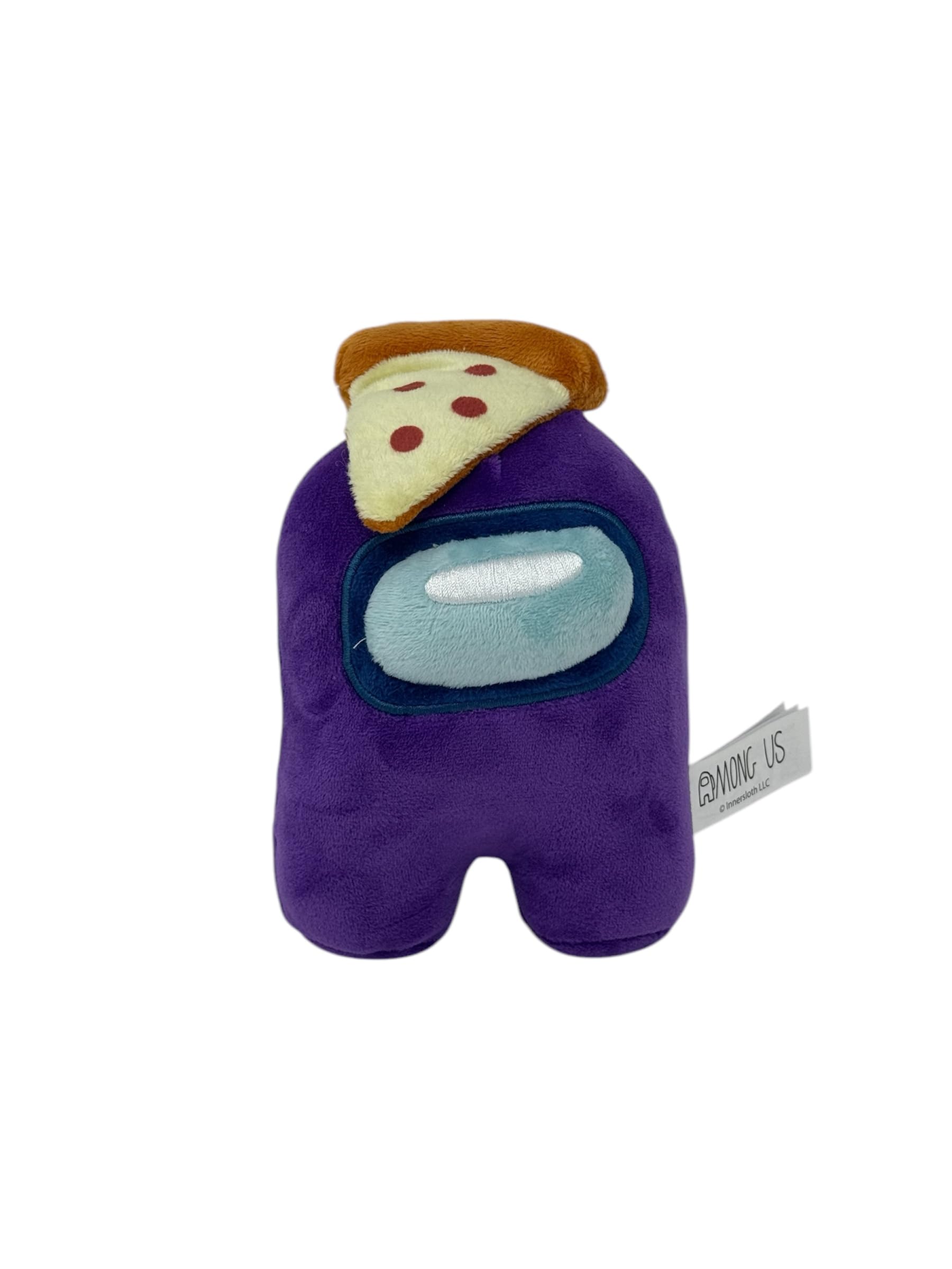 Photo 1 of Just Toys Among US 6? Plush – Purple with Pizza Slice | Officially Licensed Crewmate Toy | Soft & Collectible Gaming Plushie