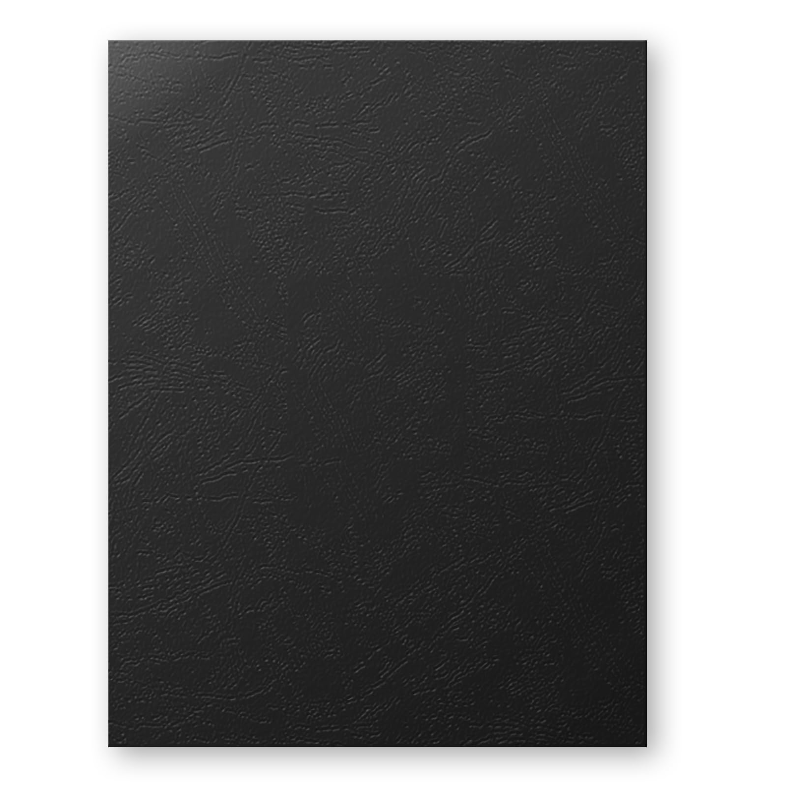 RAYSON A4 Binding Covers, Black, 230gsm, Front and Back Comb Binder Cover, Pack of 100