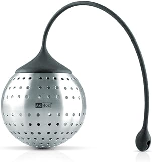 Ad Hoc GK01 Gewürzfilter Spice Bomb, Edelstahl/schwarzes Silikon, D: 7 cm