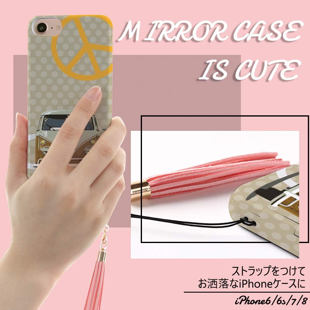 Amazon Co Jp Iphonese2 Iphone8 Iphone7 Iphone6 Iphone6s ケース スマホケース 携帯ケース 携帯カバー 車 ドット 茶 高級車 外車 おしゃれ Iphone Se2 8 7 6s 6 兼用 ミラー付き アイフォン アイホン アイフォーン 第二世代 第2世代 Iphoneケース イラスト カード収納