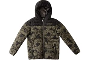 SNOW DREAMS Boys Lightweight Coat Hooded Waterproof Camo Puffer Jackets Outerwear