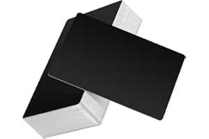 STOBAZA 200pcs Black Aluminum Laser Business Cards Blanks, 86x54x0.45mm Engravable Metal Name Plates