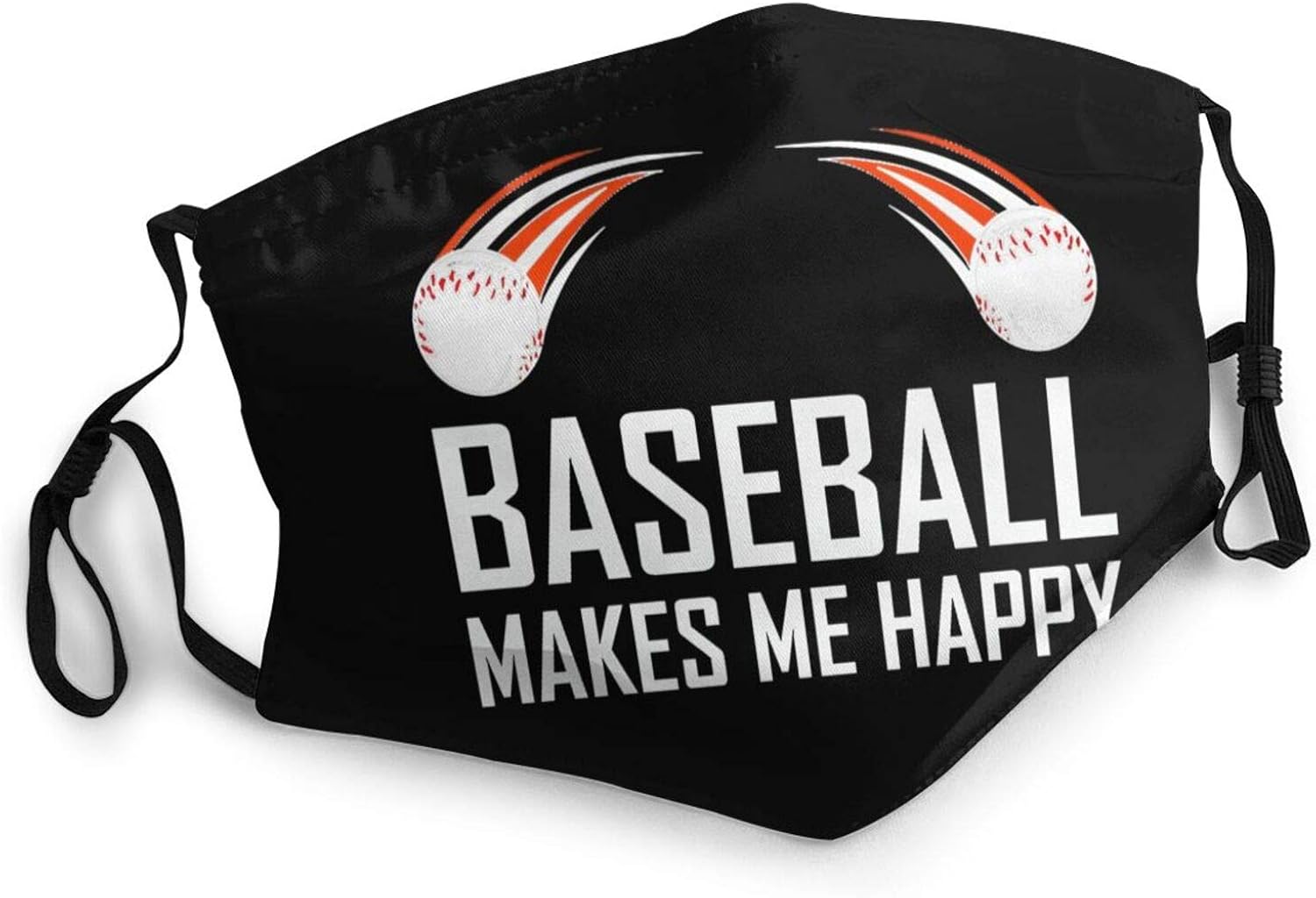 Baseball Baseball Player Unisex Funny Face Mask Reusable Breathable