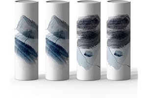 Car Tissue Holder With Facial Tissues 4PK - Cylinder Box Container for Cup Holder