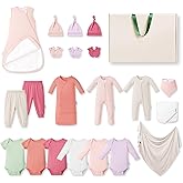 PurComfy Bamboo Newborn Clothes Gift Set: 21-Piece Baby Girl Layette Set, Infant Clothes Essentials — Everything Premium Set