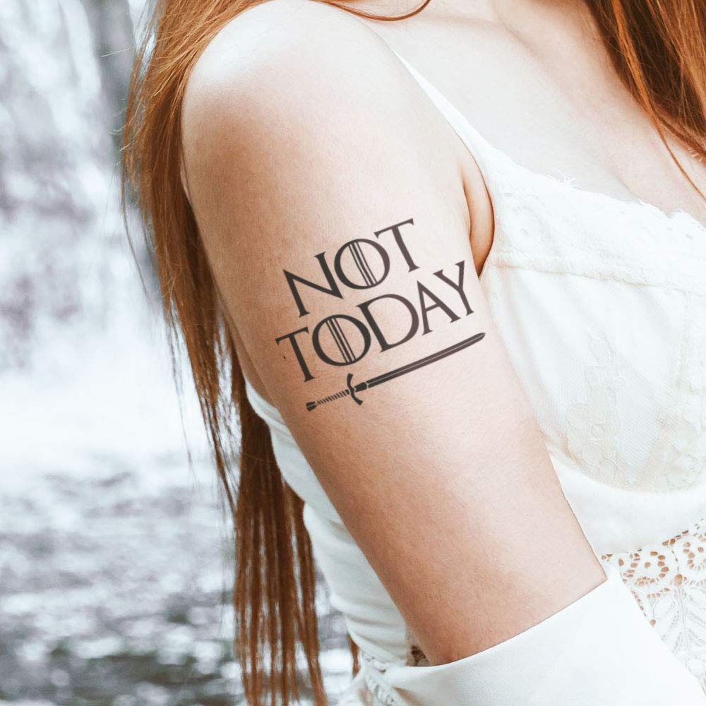 Not Today Temporary Tattoo (Set of 2) Amazon.co.uk Handmade
