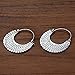 NOVICA Artisan Handcrafted Sterling Silver | Charm Silver | Hypoallergenic | Lightweight Women | Bohemian | Vintage Hoop Earrings
