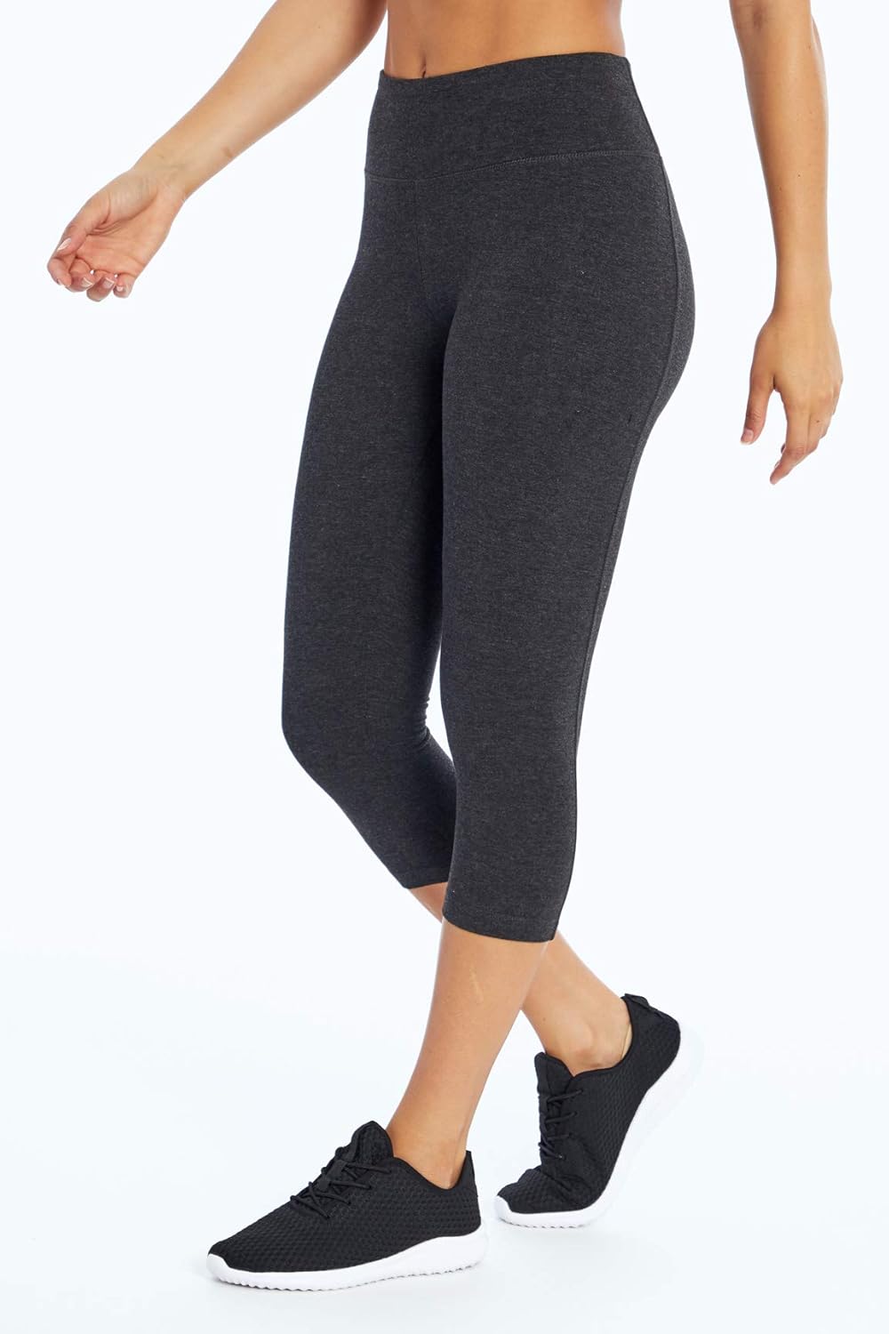 Bally Total Fitness Womens High Rise Tummy Control Capri Legging: Clothing