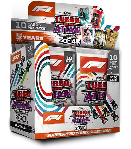 Topps Turbo Attax F1 2022 - Bundle Con Multipack Giallo + 40 Custodie Esclusive - Carte Collezionabili Formula 1 - 3