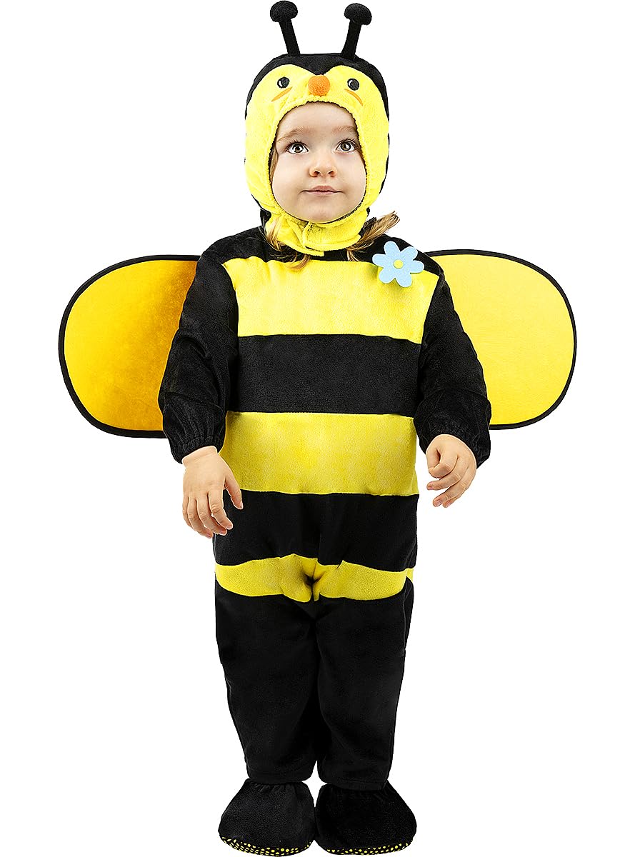 Funidelia | Bee Costume for Babies for baby Animals, Insects, Bug, Bees - Costumes for kids, accessory fancy dress & props for Halloween, carnival & parties - Size 0-6 months - Yellow