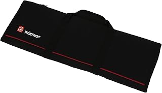Wüsthof Kochmappe (7377), Messertasche für Köche, für 12 Kochmesser und Küchenwerkzeuge, Klingenlänge bis 32 cm, Textilgewebe, schwarz