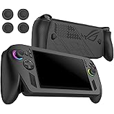 Case for ASUS ROG Xbox Ally/Ally X, FJIASTB Kids-Friendly Soft Silicone Protective Cover with 4 Caps, Shockproof (Black)