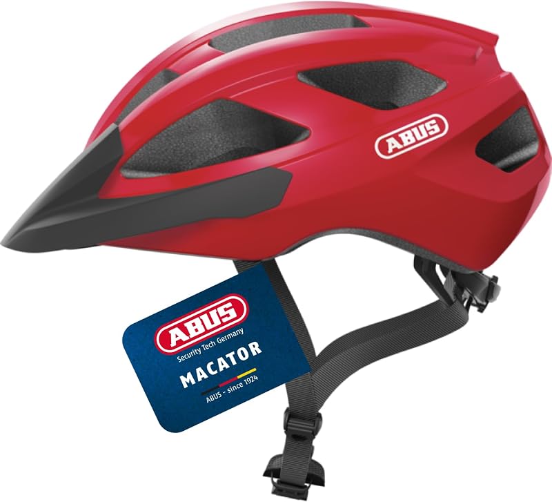ABUS Macator Road Bike Helmet Unisex Sporty Beginner Visor Braids Compatible