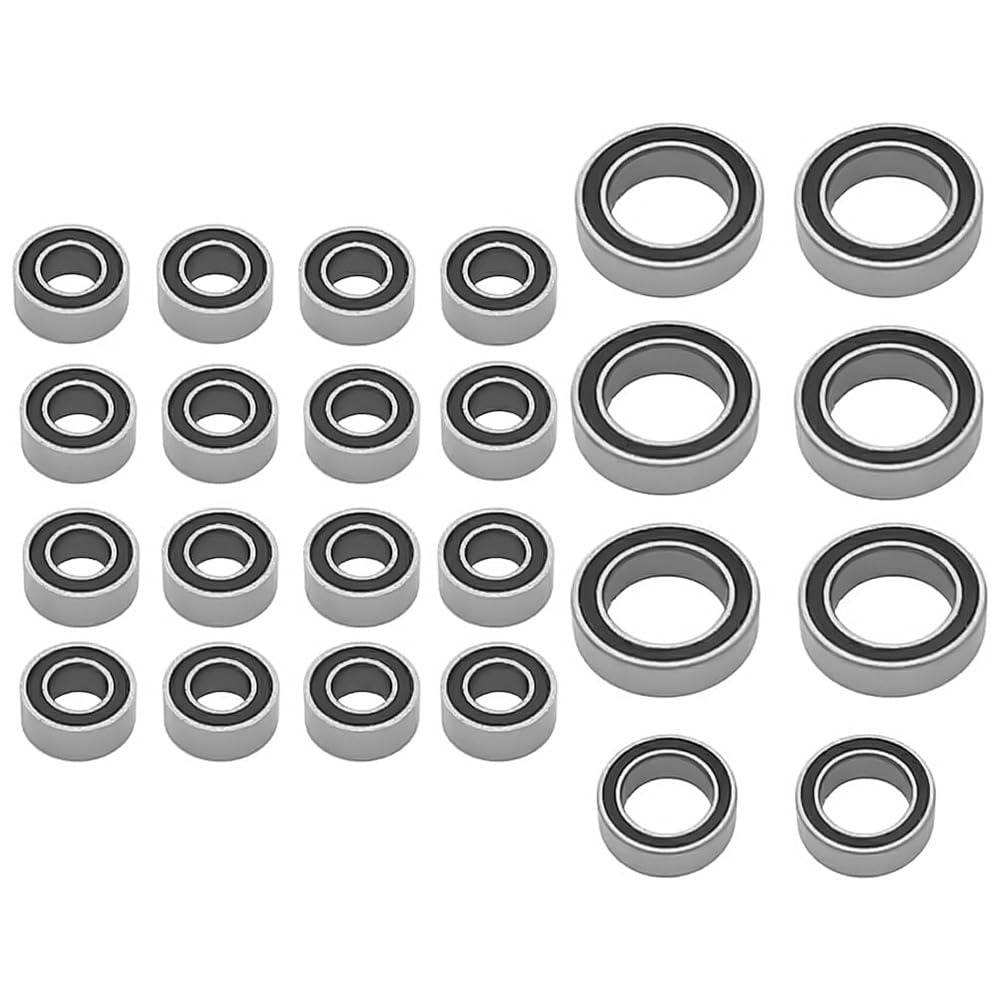 Ieron 24 pcs Stainless Steel Sealed Bearing Kit for TRX4M 1/18 RC Crawler Upgrade Parts