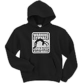 Threadrock Big Girls' Warning Gymnast Could Flip Youth Hoodie Sweatshirt