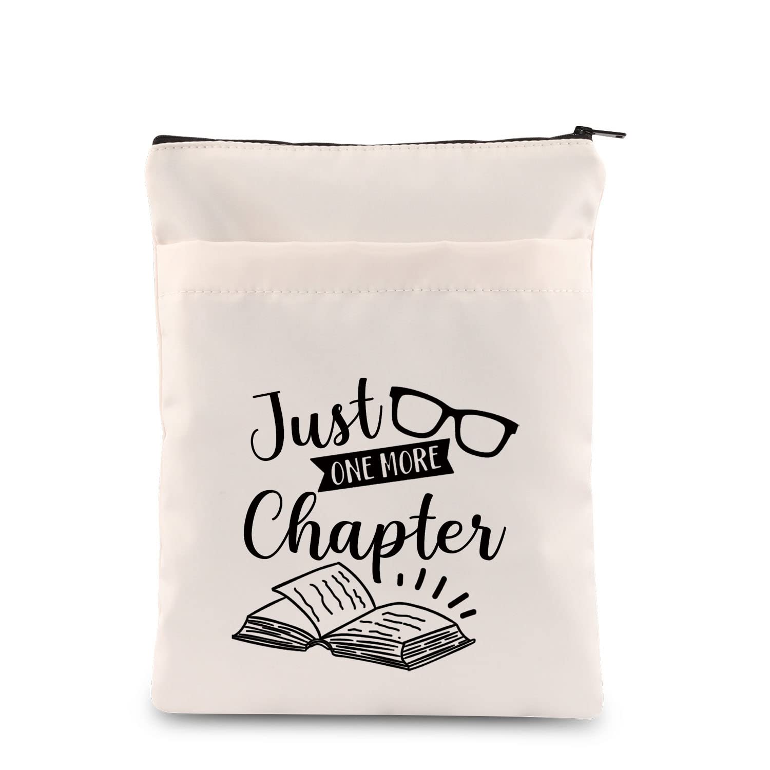 PLITI Bookworm Book Sleeve Librarian Appreciation Gift - Just One More Chapter Book Protector for Women (More Chapter BSU)