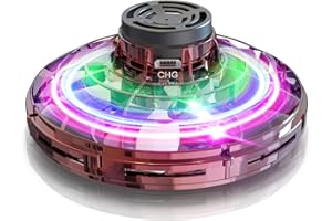 BOYKO Fidget Flying Spinner with Lights, Hand Operated Mini Drones for Kids,UFO Flying Toys for Indoor Outdoor Boys Girls Gift