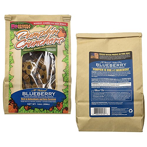 K9 Granola Factory All-Natural Blueberry Pumpkin Crunchers Baked Dog Biscuits (2 Pack)