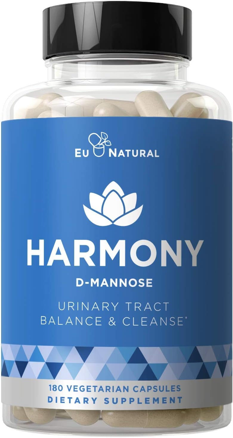 Harmony D-Mannose – Urinary Tract UT Cleanse & Bladder Health – Fast-Acting Detoxifying Strength, Flush Impurities, Clear System – Hibiscus Pills – 60 Vegetarian Soft Capsules: Health & Personal Care