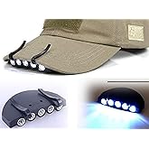 Bright 5 LED Clip on Hat Head Cap Light headlamp Flashlight