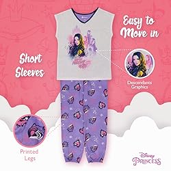 Disney Girls' Descendants 3-Piece Loose-Fit Pajamas