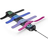 Doohoeek Charging Station for MagicBand+ Plus Magic Band, 4-in-1 Charger Portable for Disneyland MagicBand Plus, 90 Min Full Charging Dock for Magic Band+ Disney-World Family & Travel Essential