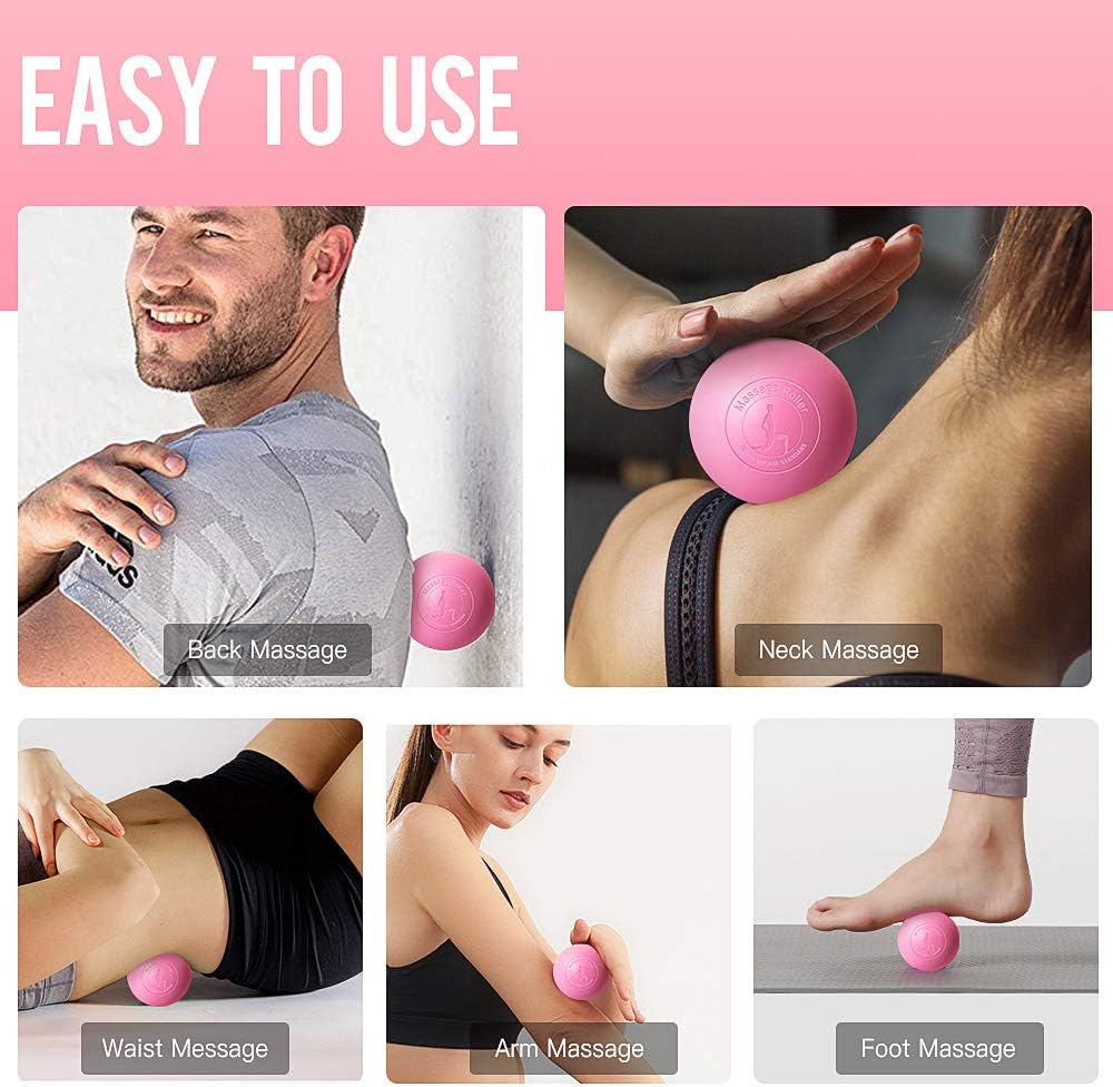 KOOLSEN Lacrosse Massage Ball for Myofascial Release, Deep Tissue, Muscle Knots, Yoga and Trigger Point Therapy. 100% Solid Silica Gel Construction - 2 Firm Balls: Health & Personal Care