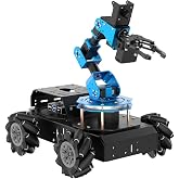 HIWONDER 6DOF Robot Arm for Raspberry Pi 5 AI Vision Robotic Arm Car with 4WD Mecanum Wheel Chassis DIY Robot ROS Open Source for Adults and Teens, ArmPi Pro RaspberryPi5 4GB