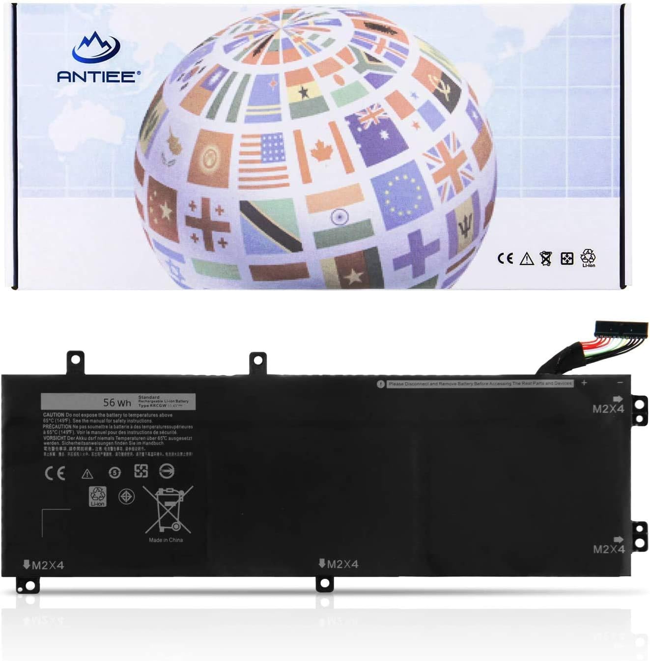 Antiee 56wh Rrcgw Replacement Laptop Battery For Dell Amazon Co Uk Electronics