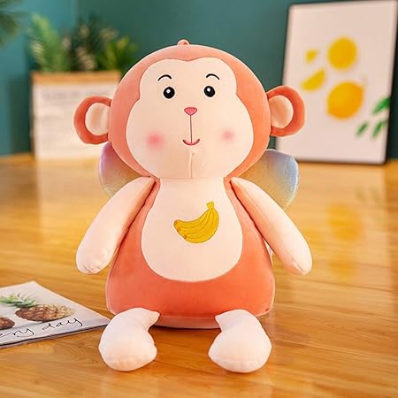 Amazon Co Jp 猿 抱きまくら ぬいぐるみ 抱っこクッション つばさあり サル キュート 萌え萌え ふんわり 部屋飾り 置物 店飾り スーパーソフト 飾り 女の子 男の子 バレンタインデー 入園式 読書枕 添寝枕 ブラウン おもちゃ