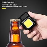 ATopoler 800LM COB LED Keychain Flashlight USB Rechargeable Mini Waterproof 3 view 5