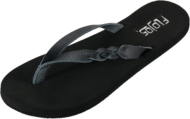 flojos black flip flops