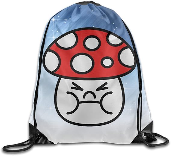 Amazon Co Jp ちひろ かわいい キノコ 子供 コミック 顔 男女兼用 巾着バックパック 可愛い 巾着袋 通学 シール袋 服 ファッション小物