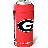 Frost Buddy NCAA Universal Buddy - Fits all - Stainless Steel Can Cooler for 12 oz & 16 oz Regular or Slim Cans & Bottles - Stainless Steel (Georgia Bulldogs)