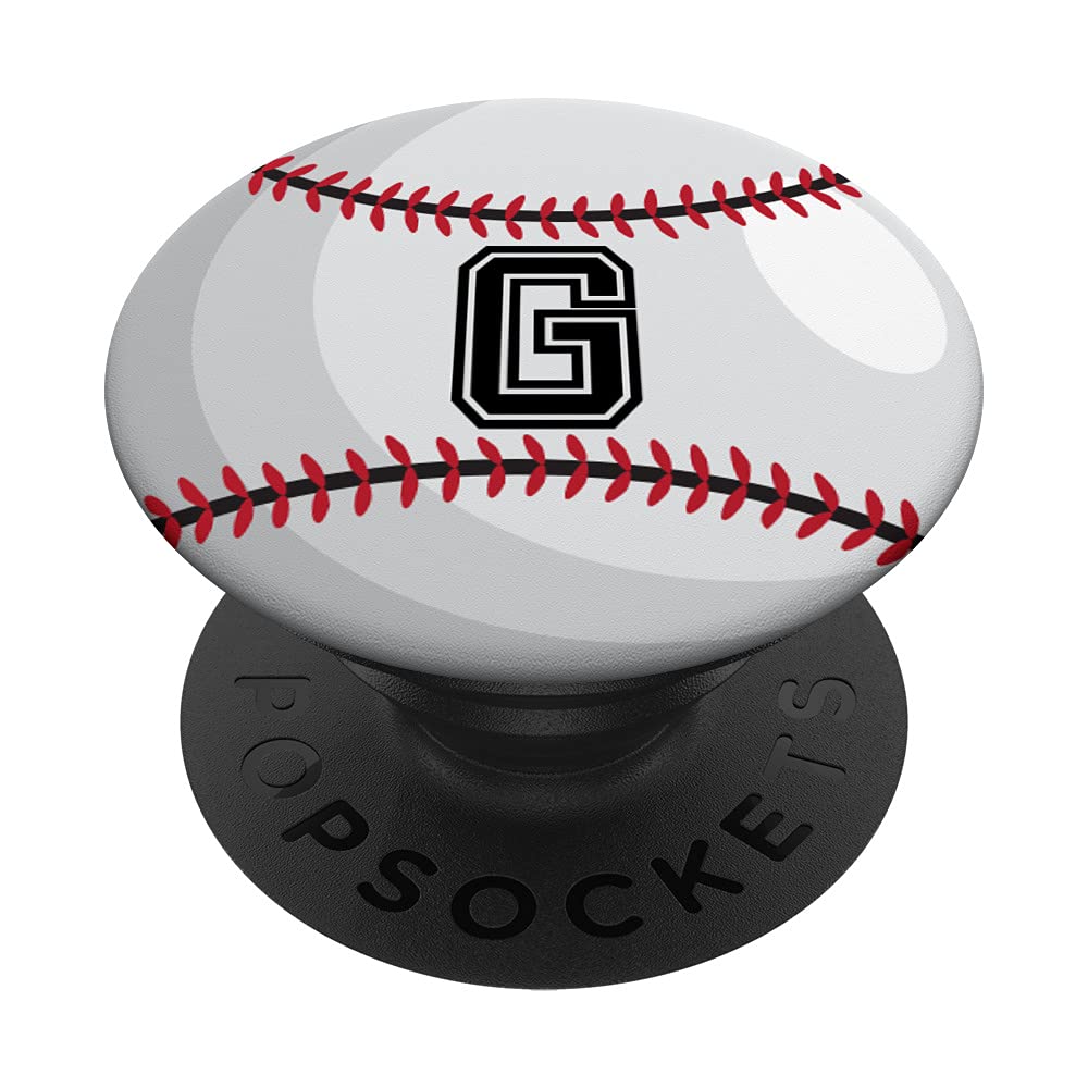 Baseball Initial Letter G PopSockets Swappable PopGrip