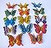 JSKey 20pcs Colorful Magnet or Pin Fridge Simulation Dream Butterfly (10+7.5cm Shedding)