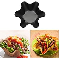 ompait 6.50 inch Tortilla Maker, Non-Stick Tortilla Shell Pans Taco Salad Bowl, 4pcs Carbon Steel Baking Pans