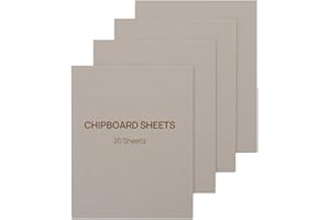 YANFOAM Chipboard Sheets 8.5" x 11", 40 Point Thick Chip Board for Scrapbooking, DIY Crafts, Packaging, and Backing Picture Frames, Pack of 20