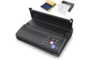 TATELF Tattoo Stencil Machine Thermal Copier Tattoo Stencil Printer with 20pcs Transfer Paper for tattooing Artists (Black)