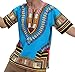 RaanPahMuang Unisex African Bright Dashiki Cotton Shirt Variety Colors, XX-Large, Azure Blue