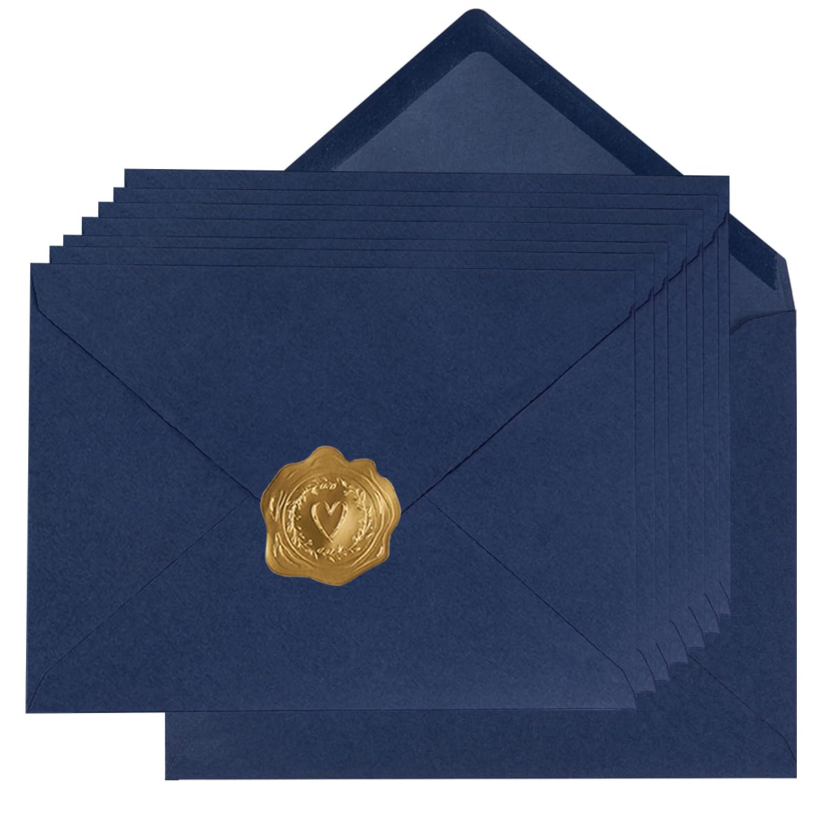 Photo 1 of 100 Pieces A6 Envelopes Colorful 4x6 Envelopes for Greeting Cards, Birthday, Weddings, Baby Shower Invitation Cards (Navy Blue, 6 1/2 x 4 3/4 Inches)