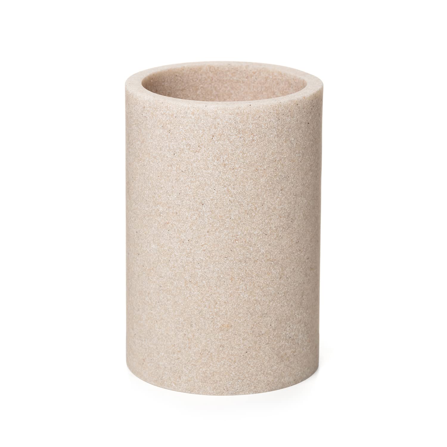TATAY Tumbler for Bathroom Vanities, Beige, 7,2 x 7,2 x 10,7 cm