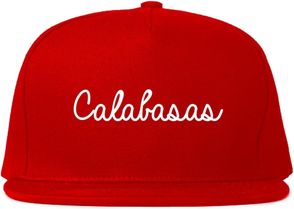FASHIONISGREAT Calabasas CA Script Chest Snapback Hat